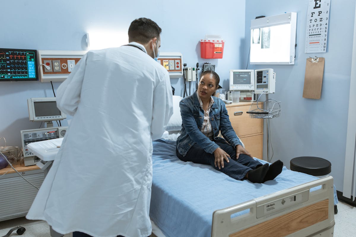 Private consultation at the clinic